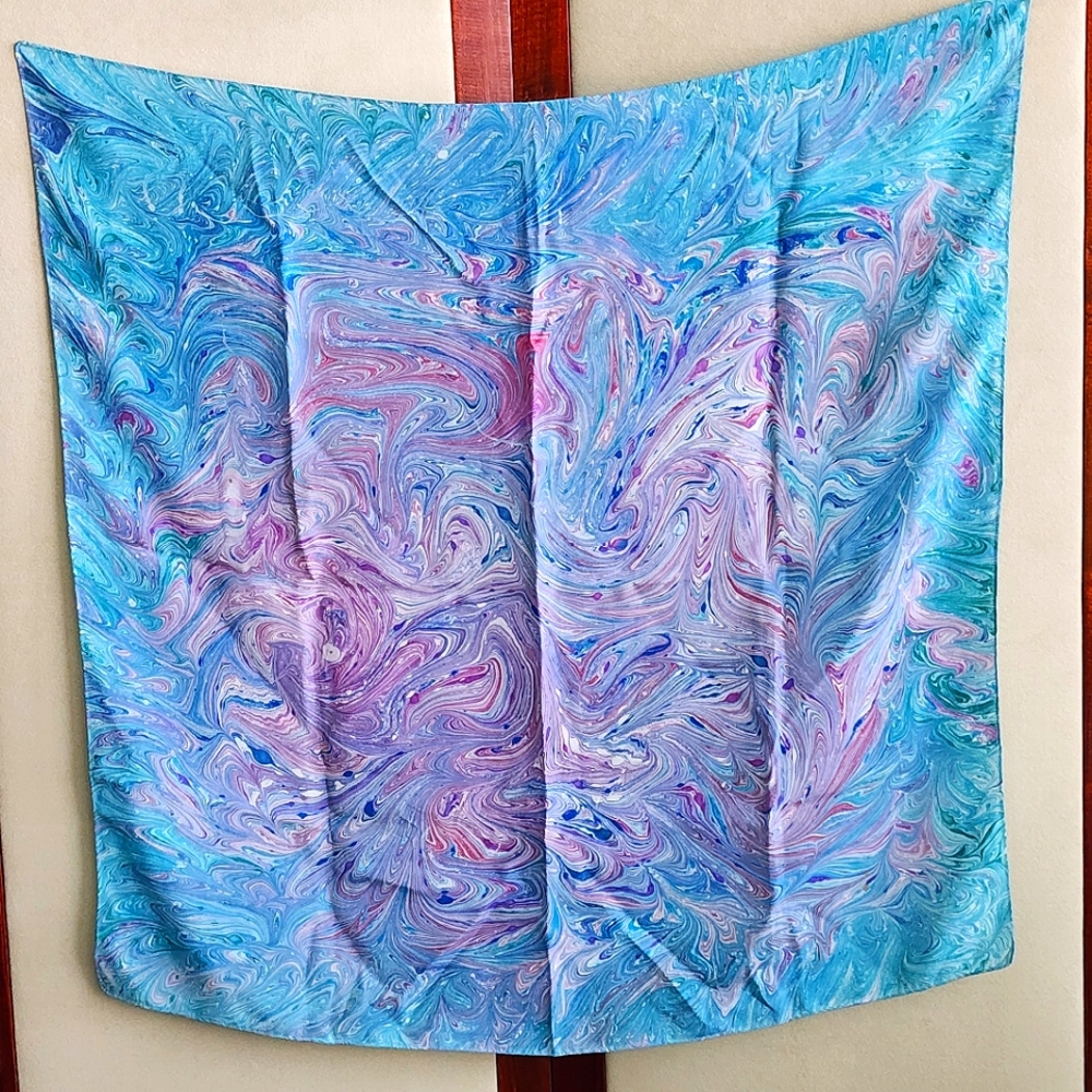 Marbled Dye Pattern Scarf